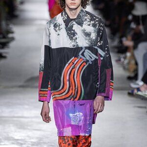 BNWT SS20 DRIES VAN NOTEN x YOSHIROTTEN ROAL PRINT COAT 50